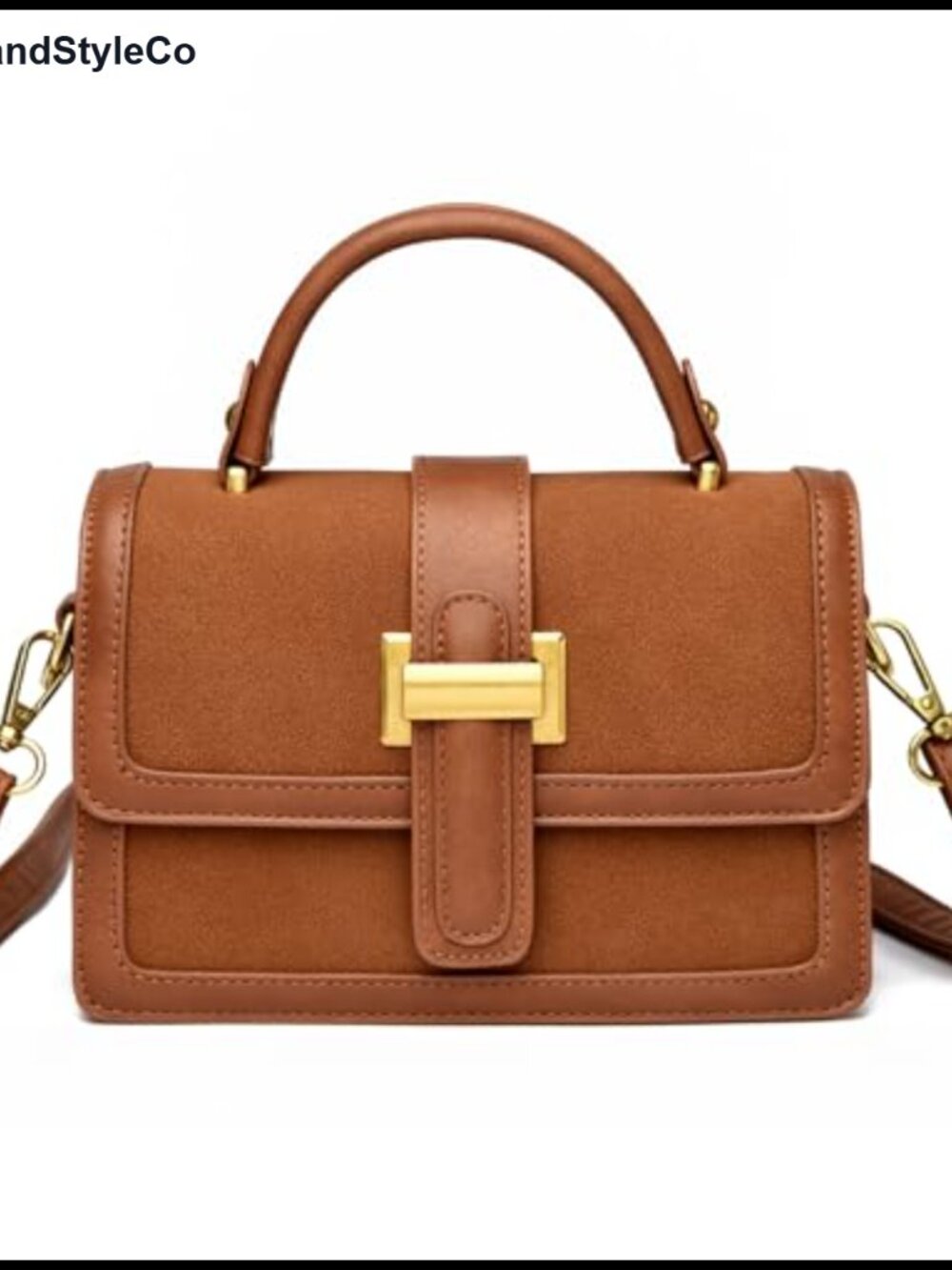Women's Small Faux Suede Velvet Crossbody Bag - PU Leather, Adjustable Strap